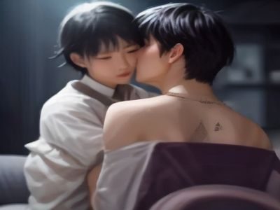 镇魂bl漫画漫画版封面，都市异能背景下两位主角并肩而立，现代与古风意象交叠，国漫写实风格