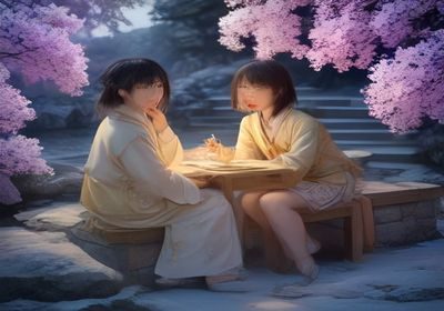 Semantic Error语义错误韩国bl漫画场景，理工科大学生在电脑屏幕前争论，韩系清新画风，校园都市氛围轻松